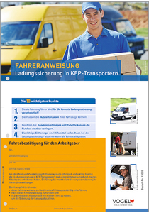 Fahreranweisung Ladungssicherung in KEP-Transportern