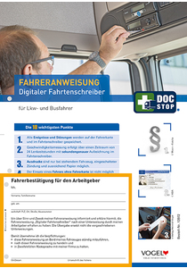 Fahreranweisung Digitaler Fahrtenschreiber