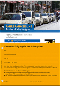 Fahreranweisung Taxi und Mietwagen