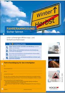 Fahreranweisung Sicher fahren