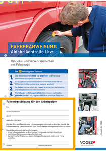 Fahreranweisung Abfahrtkontrolle Lkw