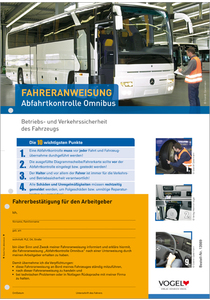 Fahreranweisung Abfahrtkontrolle Omnibus