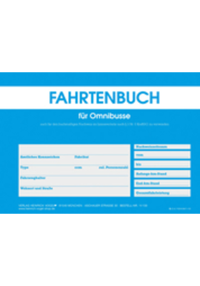 Fahrtenbuch für Omnibusse