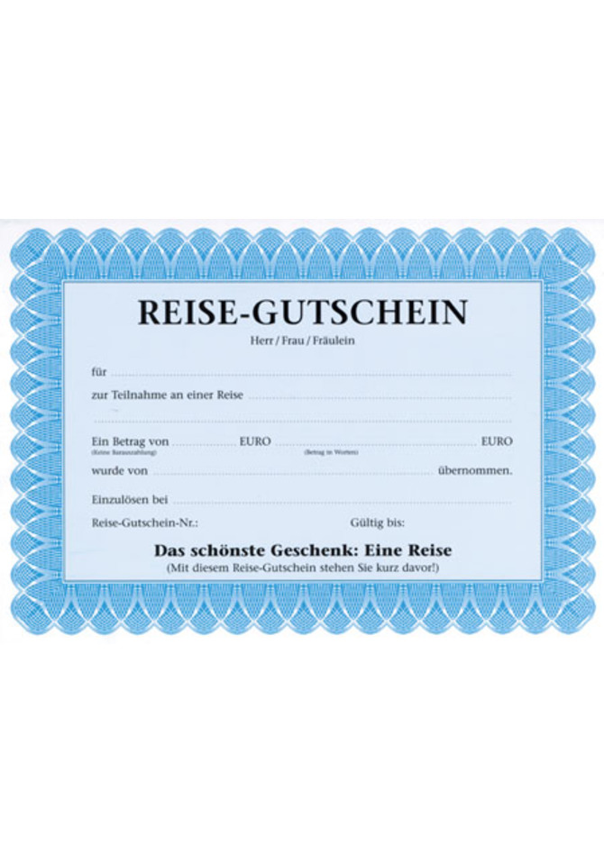 Reisegutschein-Set Rose