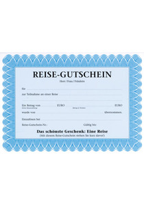 Reisegutschein-Set Rose