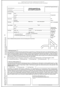 Abtretungserklärung und Unfall-Kurzbericht