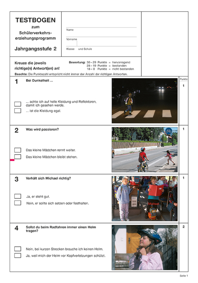 Testbogen 2. Jahrgangsstufe                 