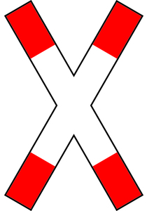 Verkehrszeichen  (201) Andreaskreuz 