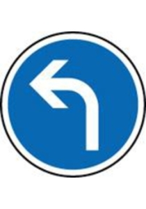 Verkehrszeichen  (209-10) Vorgeschriebene Fahrtrichtung Links (Abbiegepfeil) 