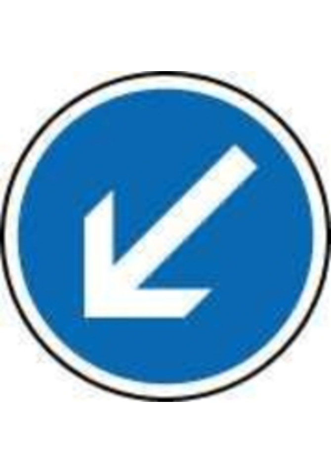 Verkehrszeichen (222-10) Links vorbei 