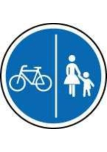 Verkehrszeichen  (241-30) Getrennter Fuß- und Radweg 