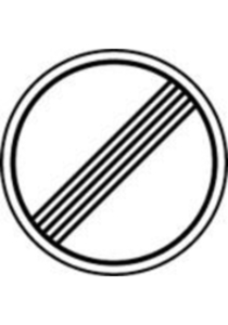 Verkehrszeichen (282) Ende s&auml;mtlicher Streckenverbote 