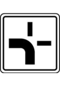 Verkehrszeichen B (1002-10) Verlauf der Vorfahrtsstra&szlig;e 