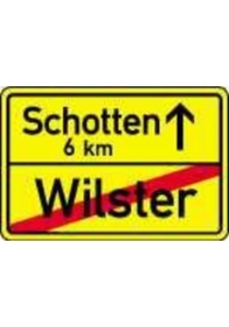 Verkehrszeichen  (311) Ortstafel (Rückseite)  