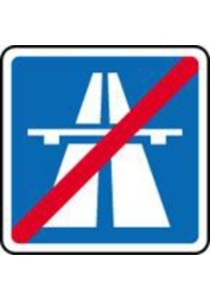 Verkehrszeichen (334) Ende der Autobahn 