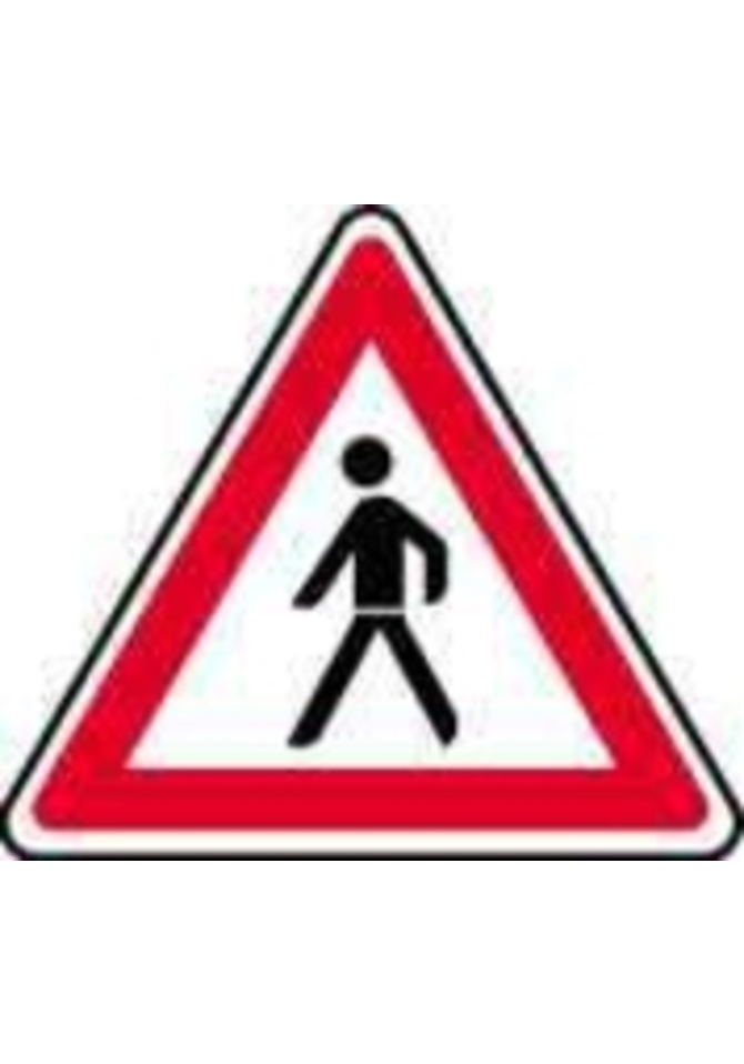 Verkehrszeichen  (133) Achtung Fußgänger 
