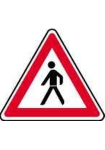 Verkehrszeichen  (133) Achtung Fußgänger 