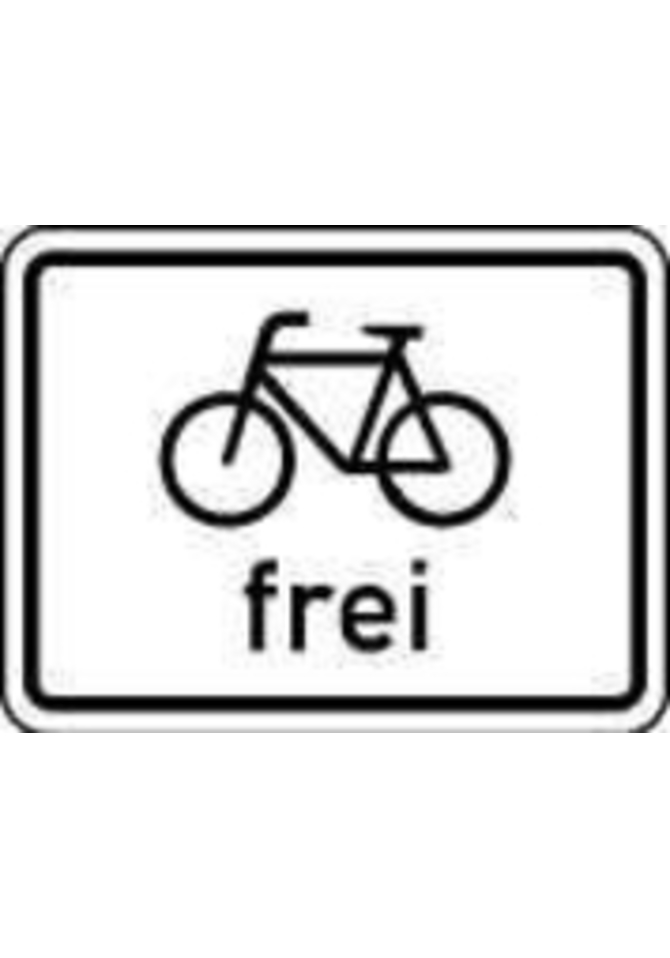 Verkehrszeichen (1022-10) Radfahrer frei 