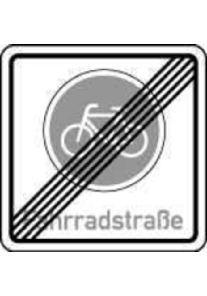 Verkehrszeichen (244a) Ende der Fahrradstraße 
