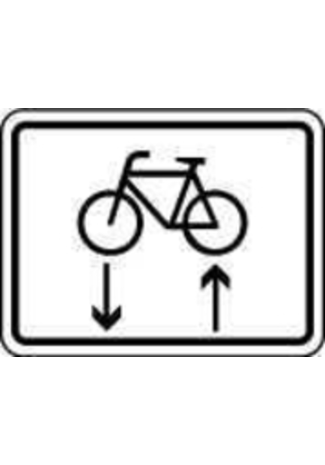 Verkehrszeichen (1000-33) Radfahrer im Gegenverkehr möglich 