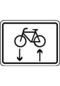 Verkehrszeichen (1000-33) Radfahrer im Gegenverkehr m&ouml;glich 