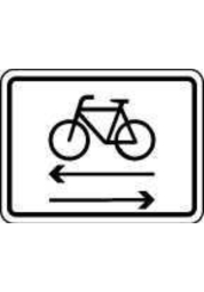 Verkehrszeichen (1000-32) Auf kreuzenden Radfahrverkehr von links/rechts achten 