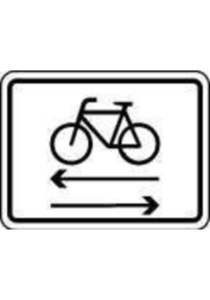 Verkehrszeichen (1000-32) Auf kreuzenden Radfahrverkehr von links/rechts achten 