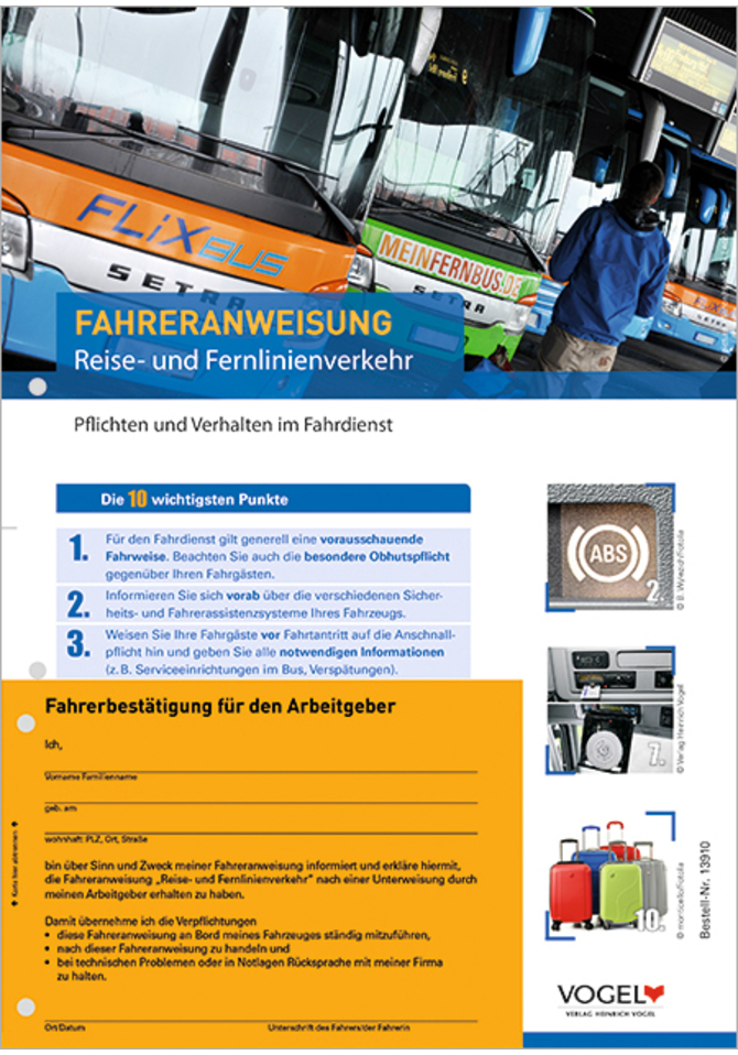 Fahreranweisung Reise- und Fernlininienverkehr