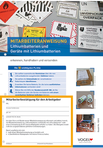 Mitarbeiteranweisung Lithiumbatterien und Geräte mit Lithiumbatterien